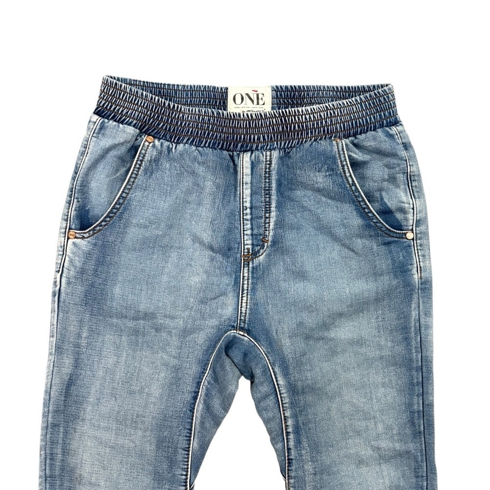 One Teaspoon Falcon Pull On Cropped Joggers Knit Denim Pants Size XS - Picture 4 of 10